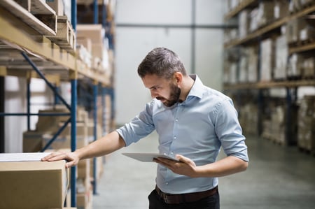 man in a warehouse