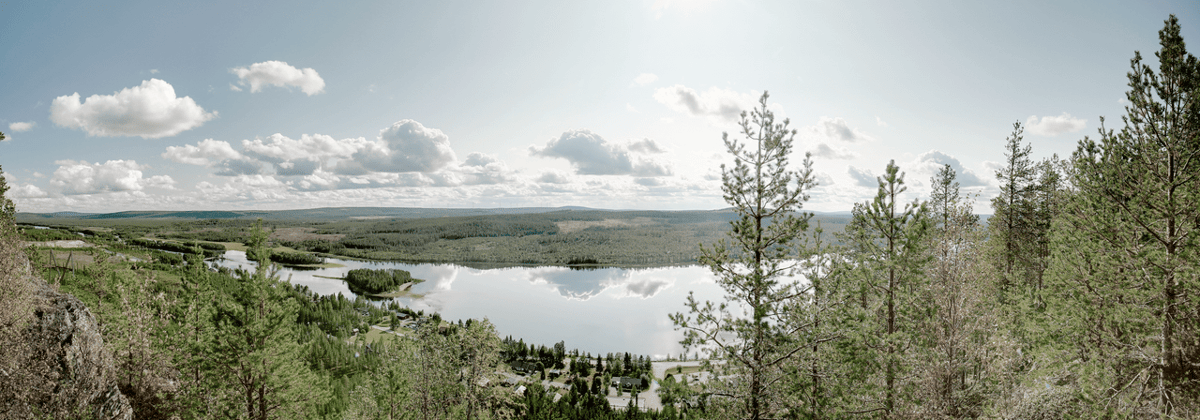 Panoramic view of northern Sweden